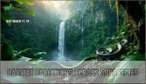 habitat variations across subspecies habitat variations across subspecies