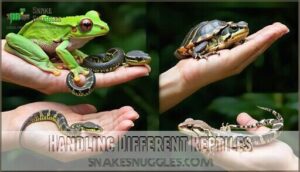 handling different reptiles