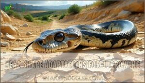 head shape adaptations for burrowing