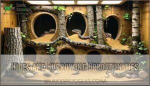 hides and burrowing opportunities