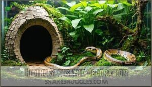 hiding spots and decoration