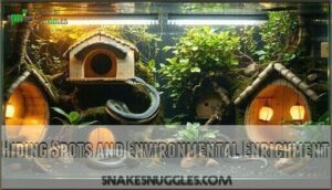 hiding spots and environmental enrichment