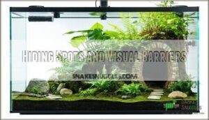 hiding spots and visual barriers