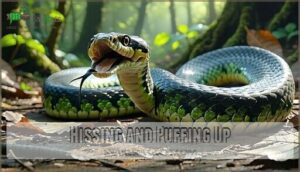 hissing and puffing up