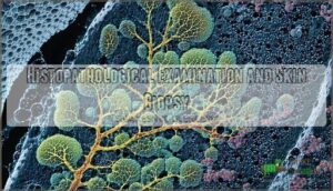 histopathological examination and skin biopsy