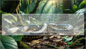 how fast can a boa constrictor move
