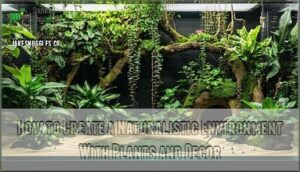 how to create a naturalistic environment with plants and decor