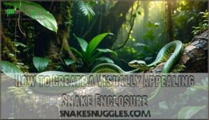 how to create a visually appealing snake enclosure