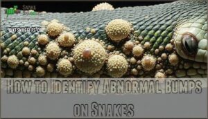 how to identify abnormal bumps on snakes