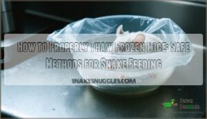 how to properly thaw frozen mice