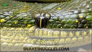 how to recognize skin infections in snakes