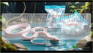 how to thaw and warm the prey