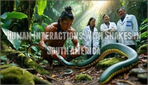 human interactions with snakes in south america