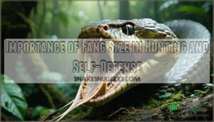 importance of fang size in hunting and self-defense