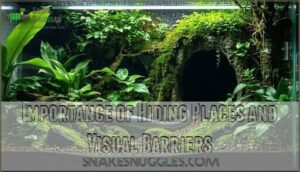 importance of hiding places and visual barriers