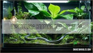 installing heating and lighting