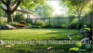 installing snake-proof fencing strategically