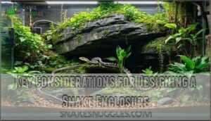 key considerations for designing a snake enclosure