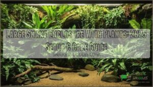 large snake enclosure with plants