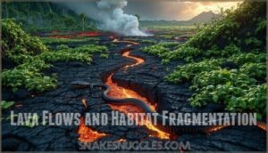 lava flows and habitat fragmentation