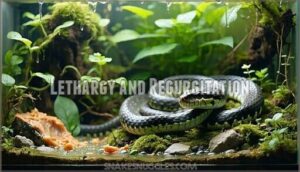 lethargy and regurgitation