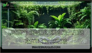 lighting requirements for large snake enclosures