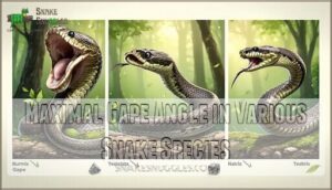 maximal gape angle in various snake species
