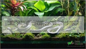 minimum terrarium size for adults