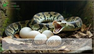 mistaking eggs for food