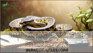 monitoring and adjusting the feeding schedule
