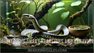 monitoring snake reactions and behavior