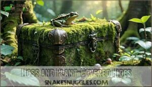 moss and plant-covered hides