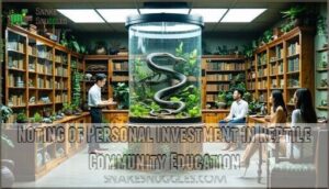 noting of personal investment in reptile community education