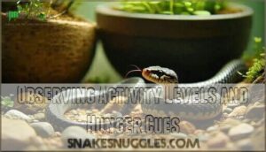 observing activity levels and hunger cues