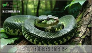 olive green morphs