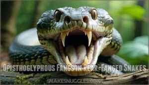 opisthoglyphous fangs in rear-fanged snakes