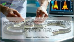 physical examination techniques for infected snakes