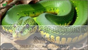 physical signs of impaction in snakes