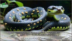 pneumonia and skin nodules