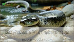 post-shedding care and monitoring