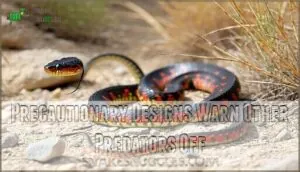 precautionary designs warn other predators off precautionary designs warn other predators off