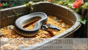 preparing the nesting area