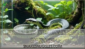 preventing skin infections in eastern rat snakes