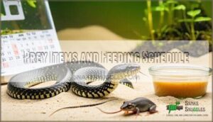 prey items and feeding schedule