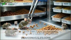 prey quality and sourcing