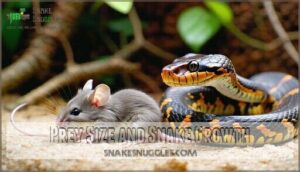 prey size and snake growth