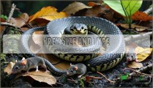 prey size and type