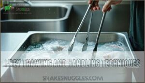prey thawing and handling techniques