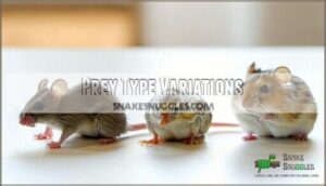 prey type variations