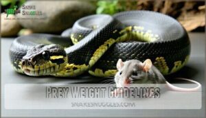 prey weight guidelines